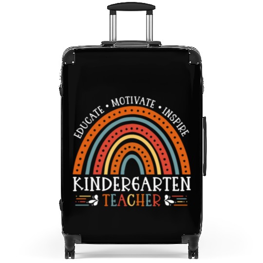 Educate Motivate Inspire Kindergarten Teacher Suitcases