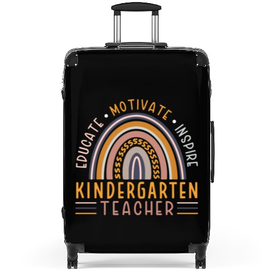 Educate Motivate Inspire Kindergarten Teacher Suitcases
