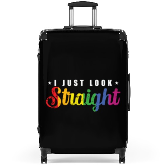 I just look straight LGBT Rainbow Pride Suitcases