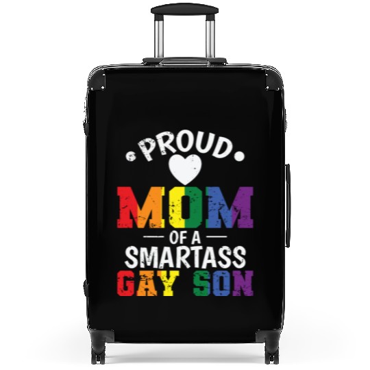 Proud Mom of a smartass gay Son LGBT Suitcases