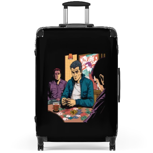 Cool Poker Fans Retro Comic Style Poker Player Suitcases