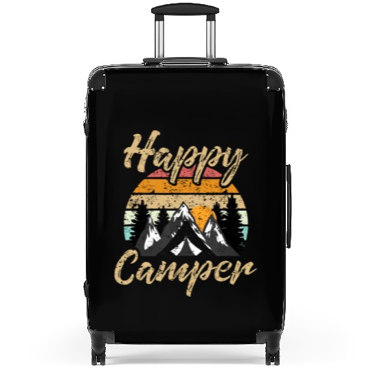 Funny Camping Hiking Lover Present Happy Camper Gi Suitcases