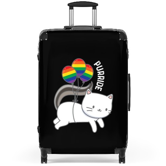 Purride Cat Balloon Rainbow Gay Suitcases