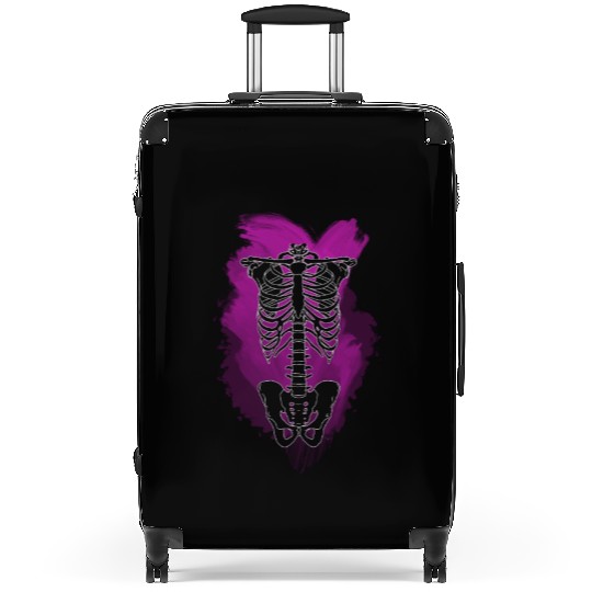 Neon Skeleton Rib Cage Suitcases