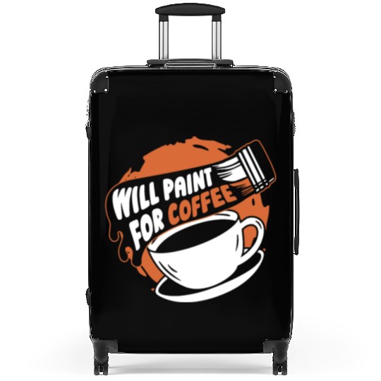 Painter Painting Coffee Suitcases