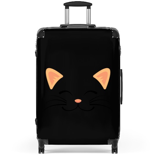 Floating Cat Face Suitcases