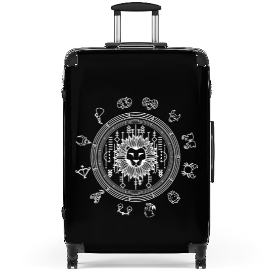 Lion Head Leo Zodiac Astrology Horoscope Sign Suitcases