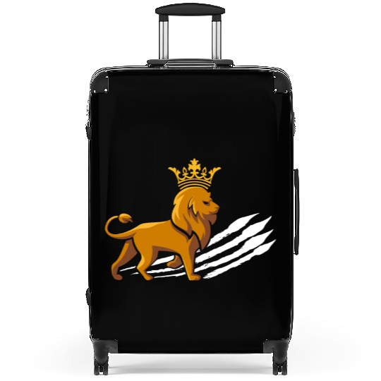 Lion Crown King Scratched Claw Leo Horoscope Zodia Suitcases