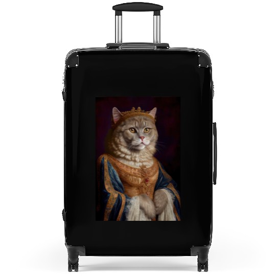 Selkirk Rex King Cat Breed Portrait Royal Renaissa Suitcases