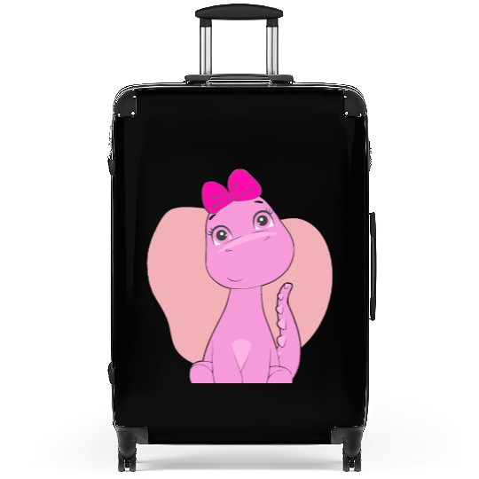 cute dinosaur Suitcases