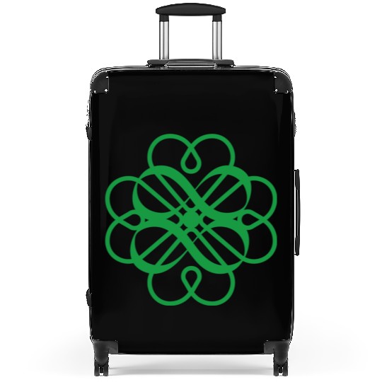 4 Heart Clover Double Infinity Lucky Symbol Suitcases