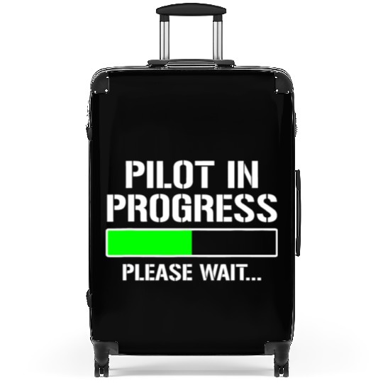 Pilot In Progress Funny Flight School Student Suitcases