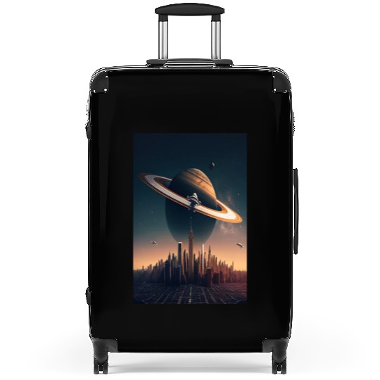 Solar system planet Saturn galaxy Suitcases