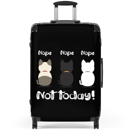 Nope not today three cute kittens illustration Suitcases