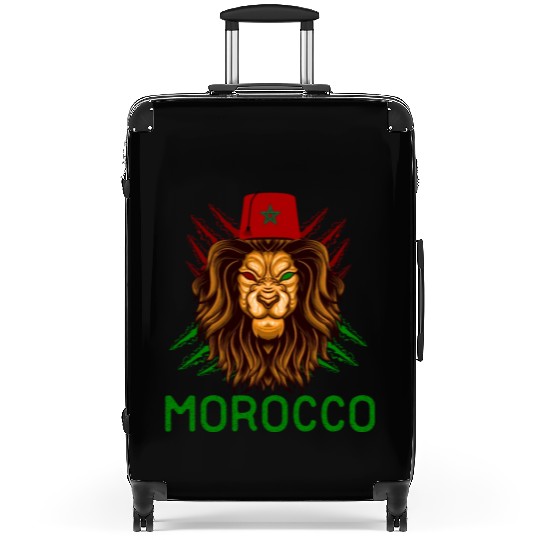 lion of morocco Suitcases