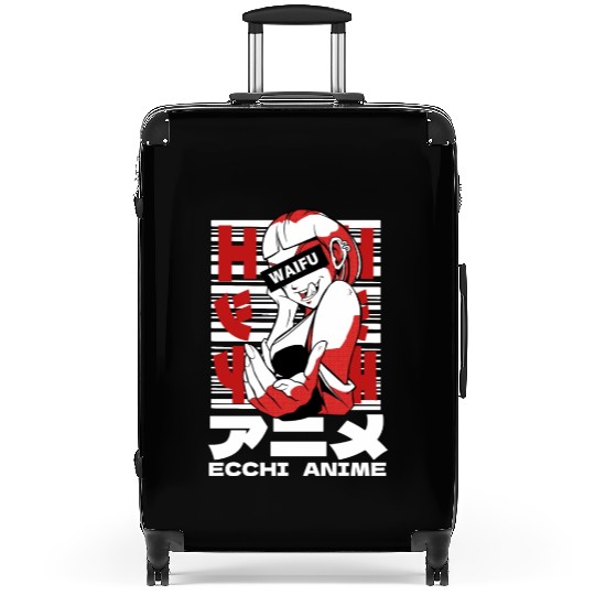 Japanese Ecchi Anime Aesthetic Waifu Manga Girl Suitcases