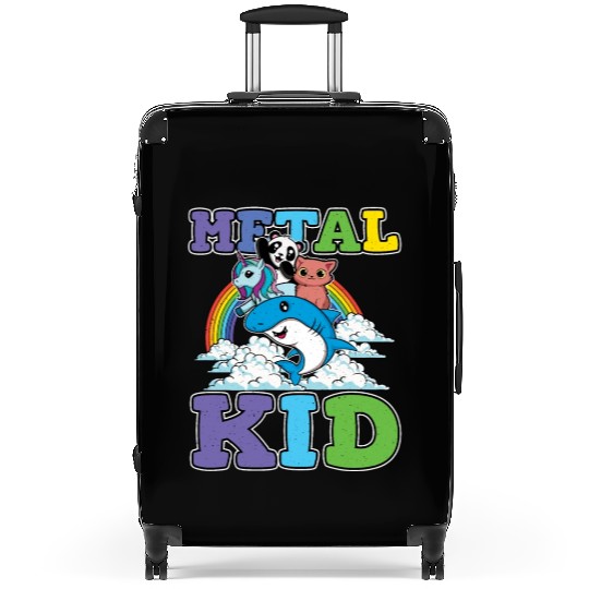Unicorn Shark Panda Cat Love Music Rock Metal Kid Suitcases