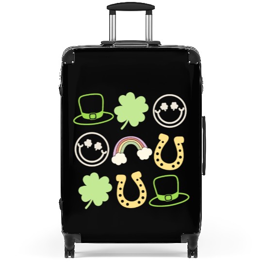 Retro St Patricks Day Women Shamrock Vintage St Suitcases