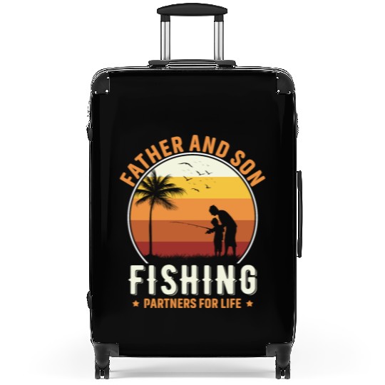 Father and son fishing partners for life Suitcases