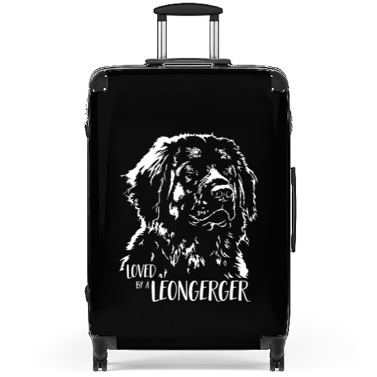 Loved by a Leonberger dog mom dog saying Suitcases
