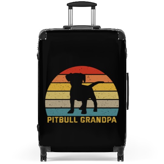 Pitbull Grandpa For Pitbull Dog Lover Suitcases