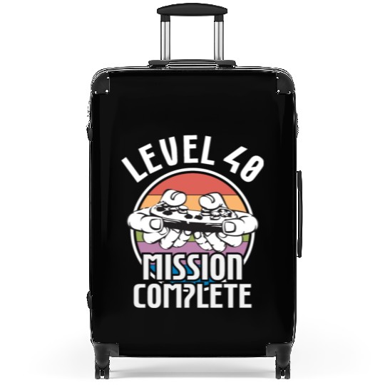 Birthday Level 40 40th Birthday Gamer Gaming Gamer Suitcases