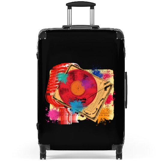 Vintage Vinyl Microphone Turntable DJ 80s 90s Musi Suitcases