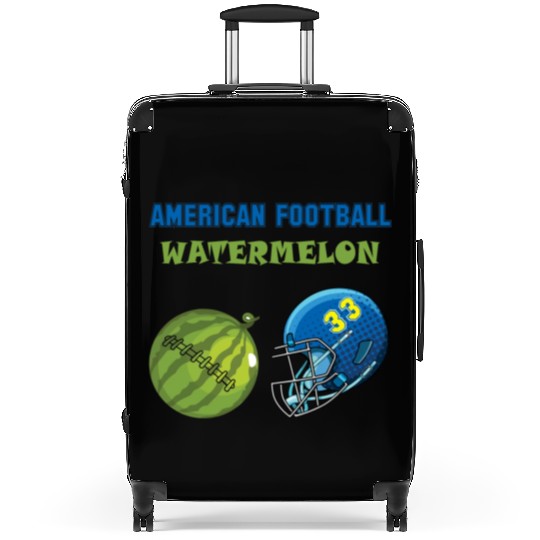 american football watermelon Suitcases