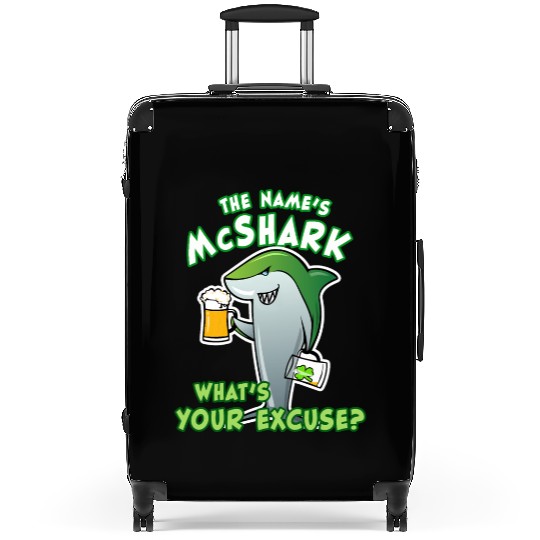 St Patricks Day Shark Funny Beer Drinking Suitcases