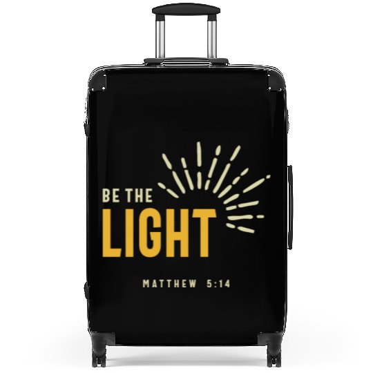 Christian Be The Light Matthew 5:14 Inspirational Suitcases