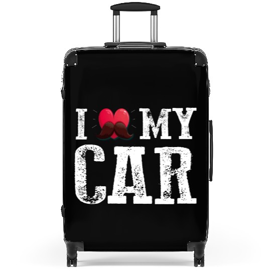 I love my car funny Suitcases