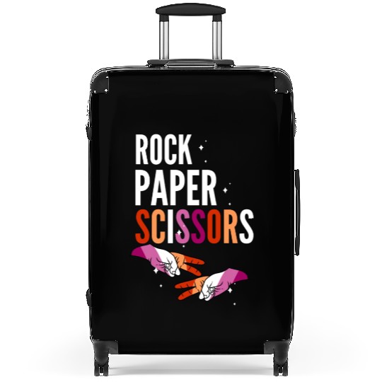Rock Paper Scissors Lesbian LGBT Pride Lesbian Suitcases