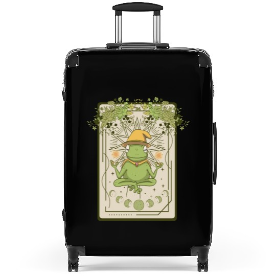 Dark Cottagecore Wizard Frog Goblincore Aesthetic Suitcases