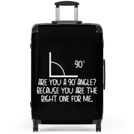 Mathematics Right Angle Cheesy Pun Math Geek Suitcases