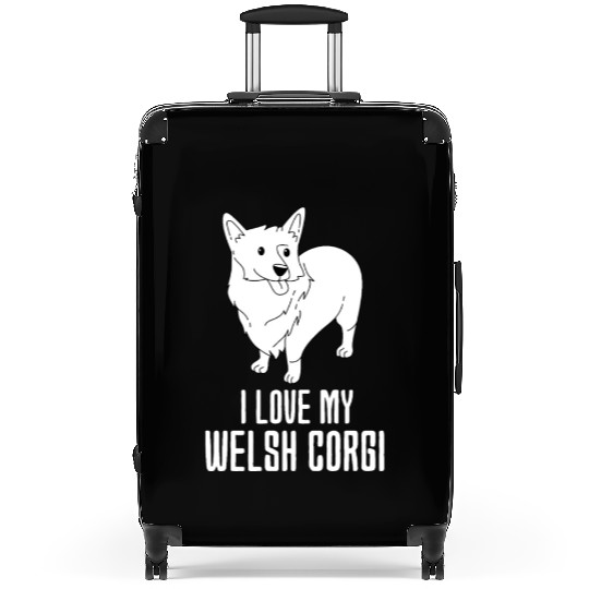 I Love My Welsh Corgi Suitcases
