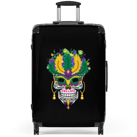Dia De Los Muertos Mardi Gras Costume Flower Sugar Suitcases