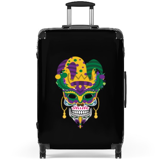 Mardi Gras Mask El Dia De Los Muertos Flower Sugar Suitcases