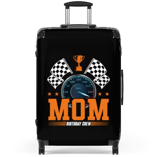 Mom Birthday Crew Car Racing Suitcases