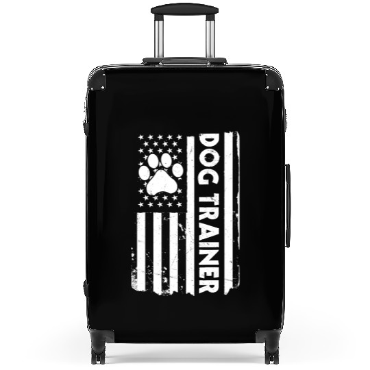 USA Flag Dog Trainer Suitcases