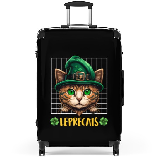 St. Patrick's Day cats leprecats kittens Suitcases