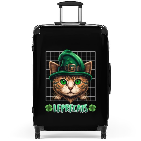 St. Patrick's Day cats leprecats kittens Suitcases