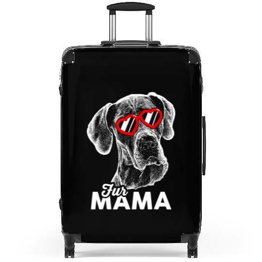 Cute Great Dane Fur Mama Suitcases