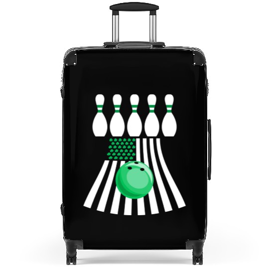 Bowling St Patrick s Day Irish American Flag Suitcases
