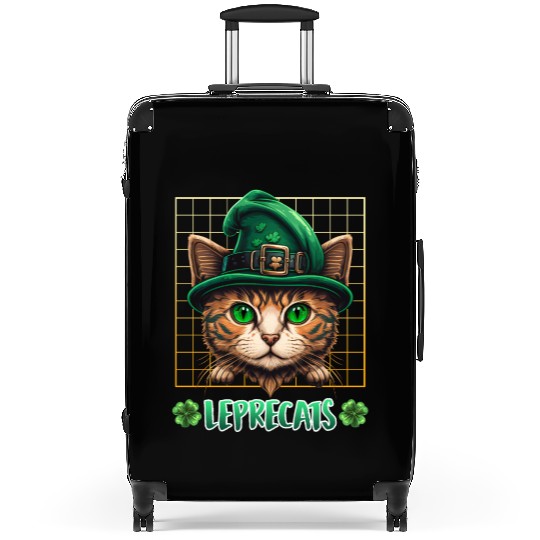 St. Patrick's Day cats leprecats kittens Suitcases