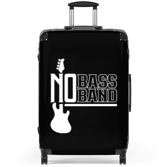 No Bass No Band Musician Guitar Music Suitcases