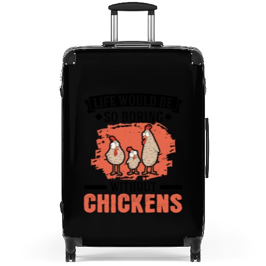 Chickens Chicken Farm Farmer Suitcases