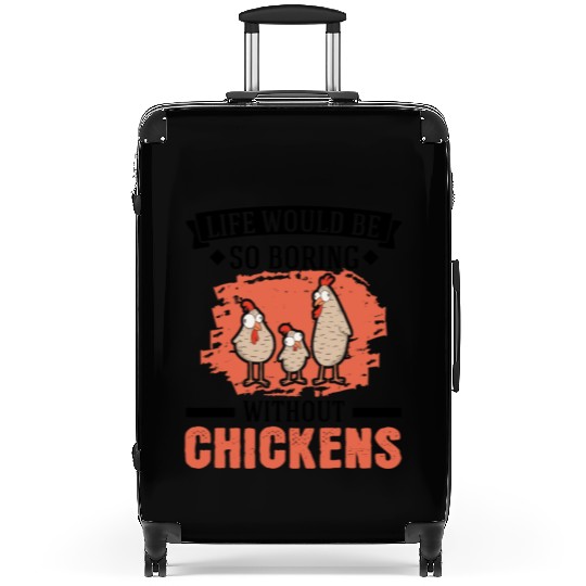 Chickens Chicken Farm Farmer Suitcases