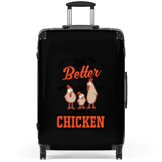 Life Is Better With A Chicken Farmer Chickens Suitcases