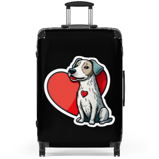 Valentine’s Day Cute Dog Suitcases