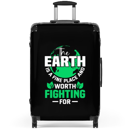 The Earth is a Earth Day Planet Environment Trees Suitcases
